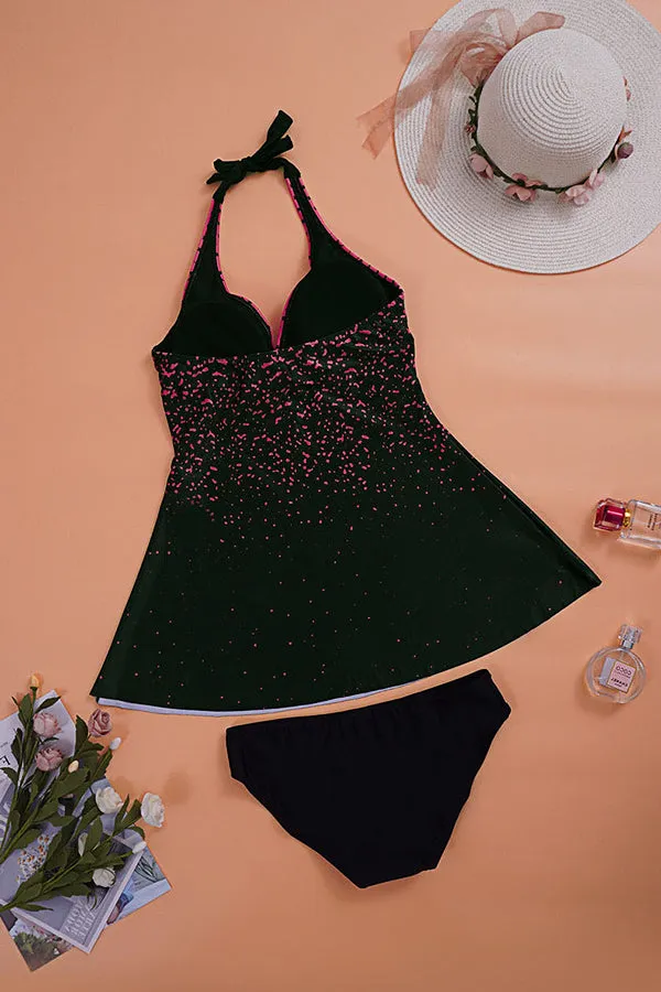 Conservative Skirt Split Swimsuit