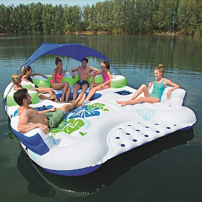 CoolerZ X5 Canopy Island Inflatable Floating River Raft