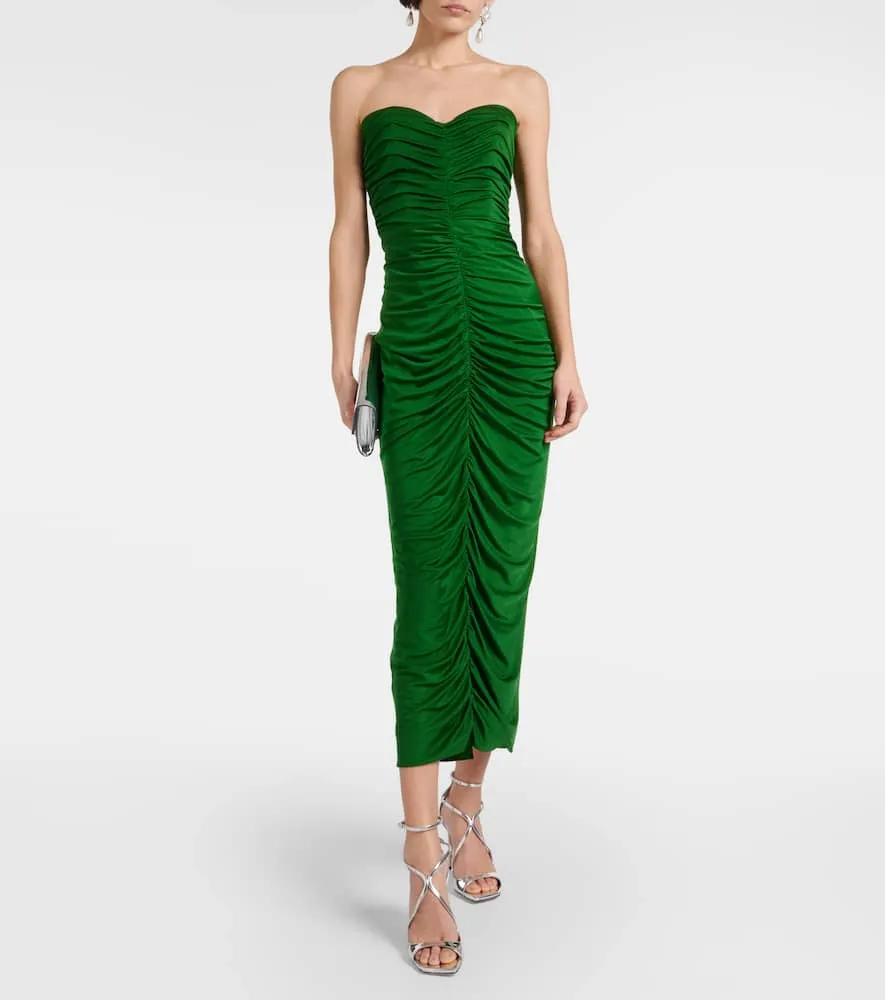 Costarellos Aveline bustier jersey midi dress