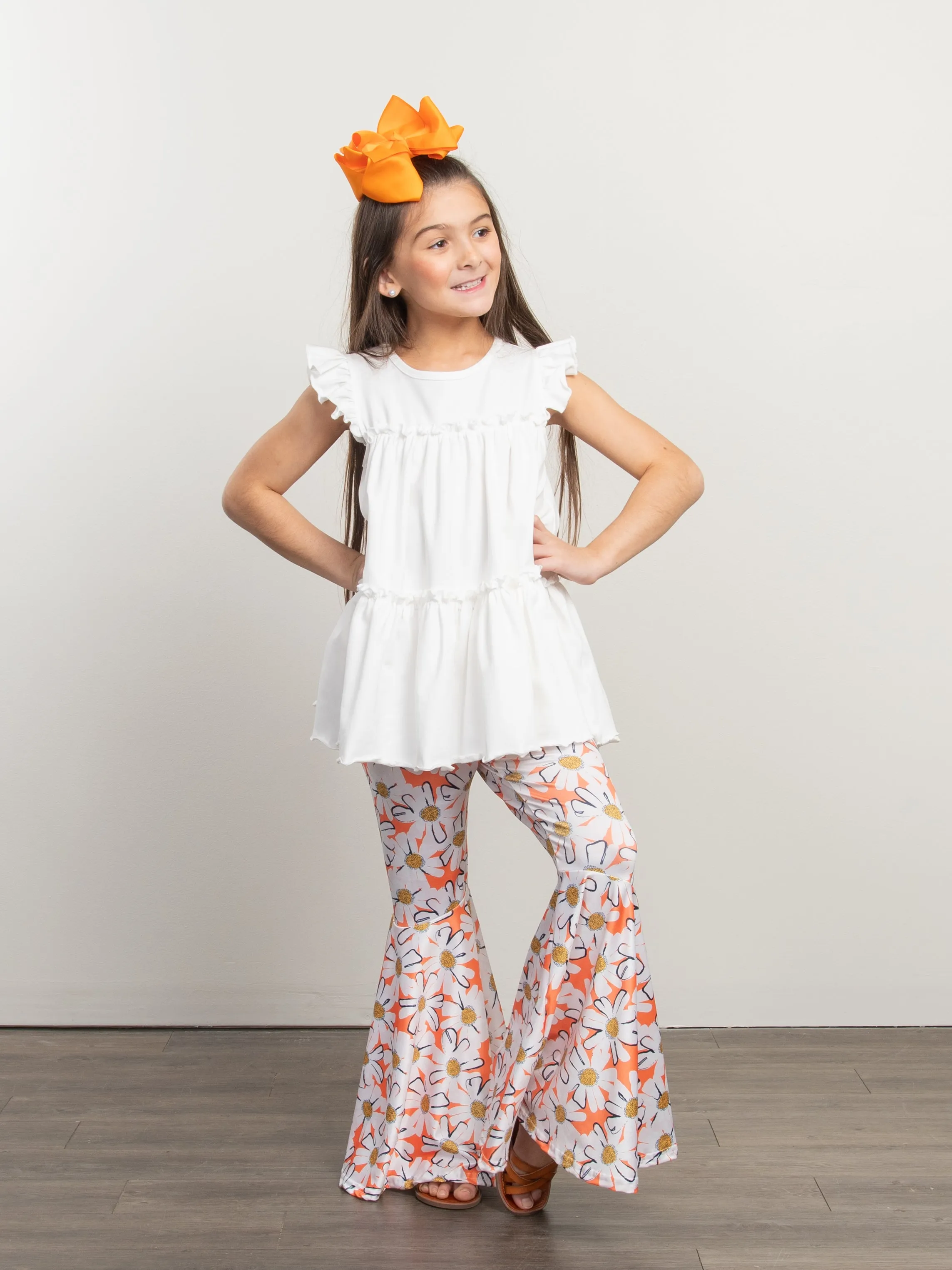 Cotton Tiered Ruffle Tunic - White