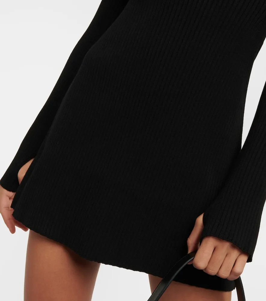 Courreges Ribbed-knit jersey minidress