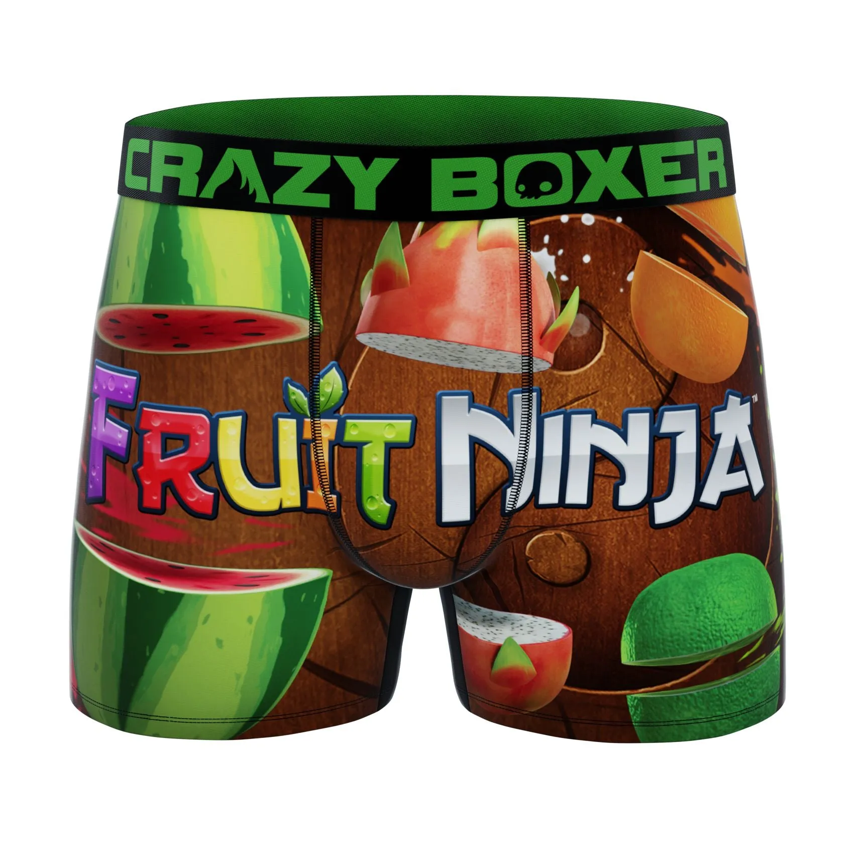 CRAZYBOXER Fruit Ninja Fruits Men's Boxer Briefs (3 pack)