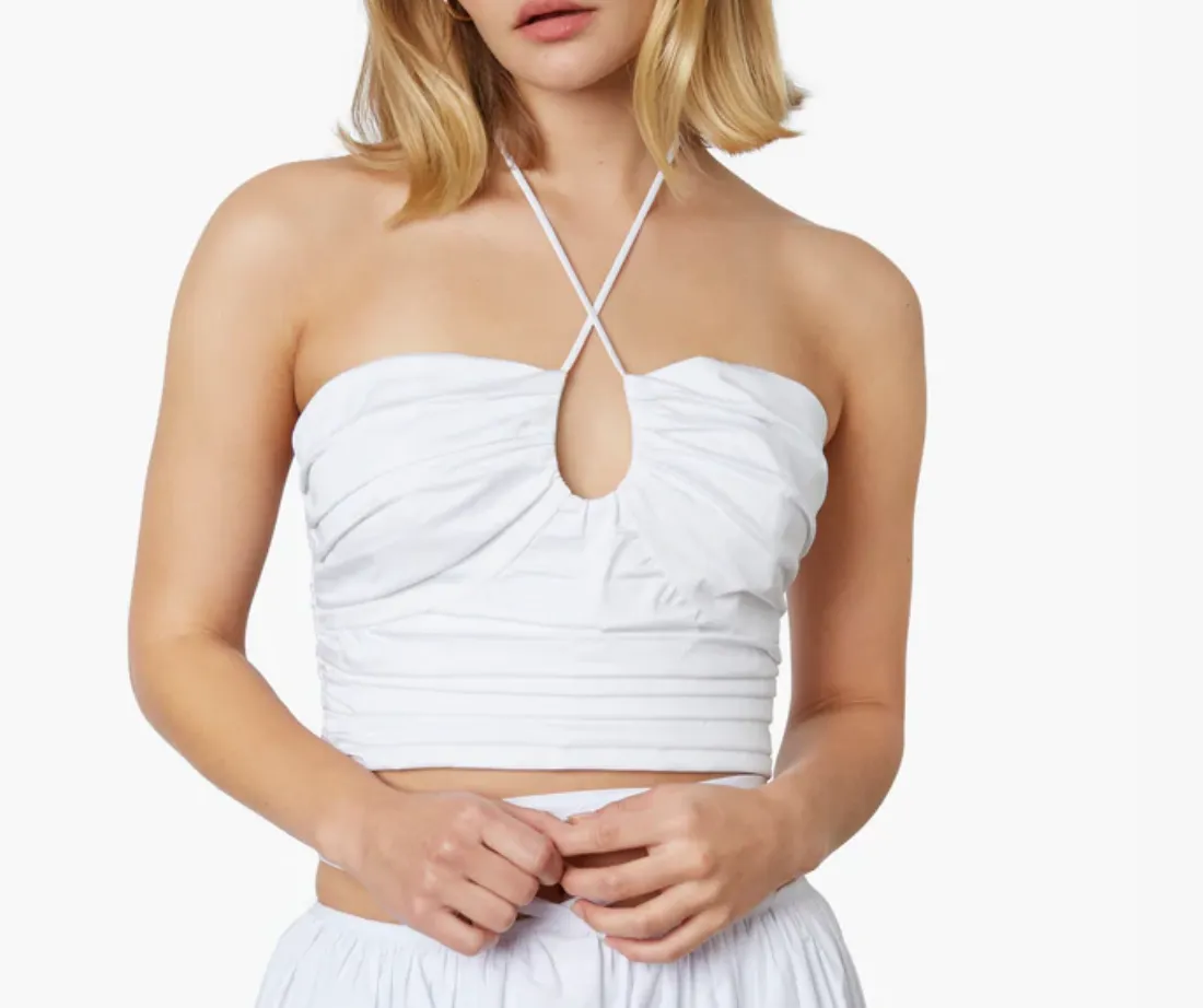 Crossover Halter Crop Top