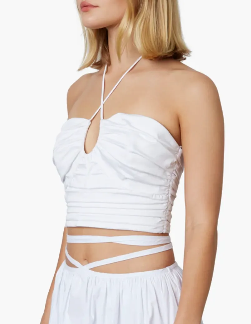 Crossover Halter Crop Top