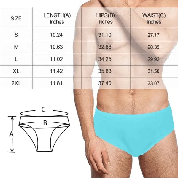 Custom Face I Did That Funny Men's Swim Shorts Personalized Triangle Swim Briefs for Swimming Water Sports