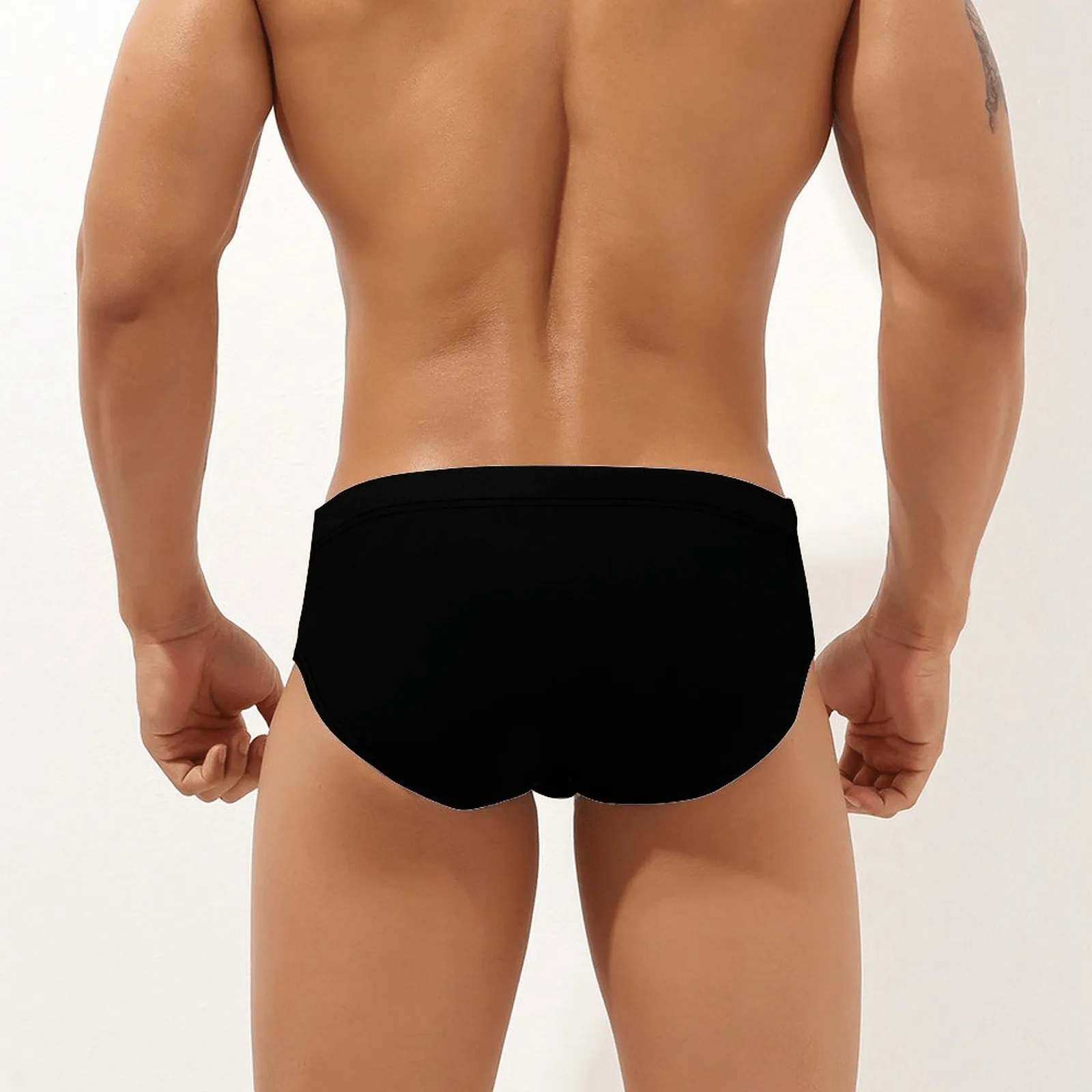 Custom Face I Did That Funny Men's Swim Shorts Personalized Triangle Swim Briefs for Swimming Water Sports