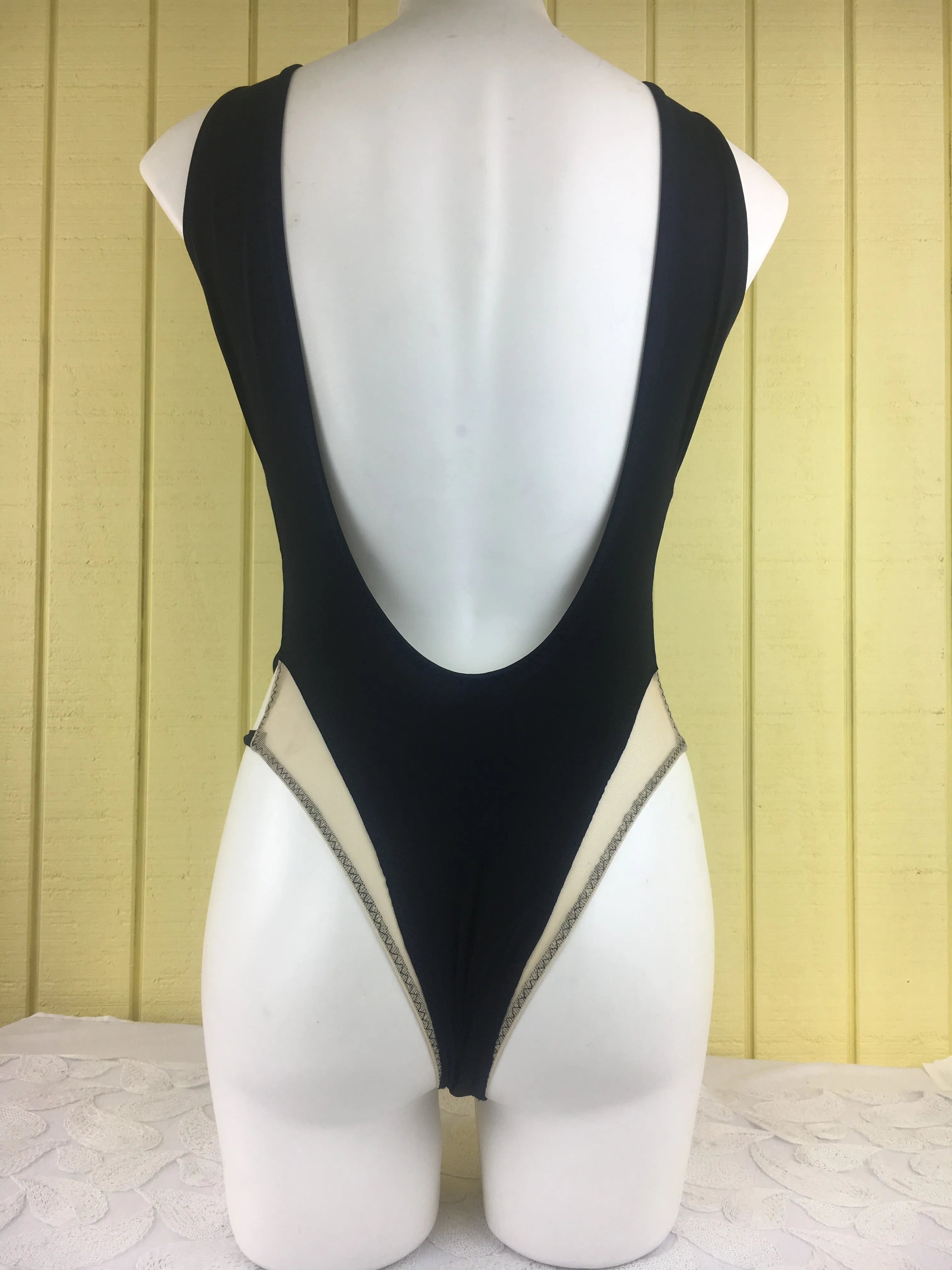 Custom Peekaboo mesh one piece