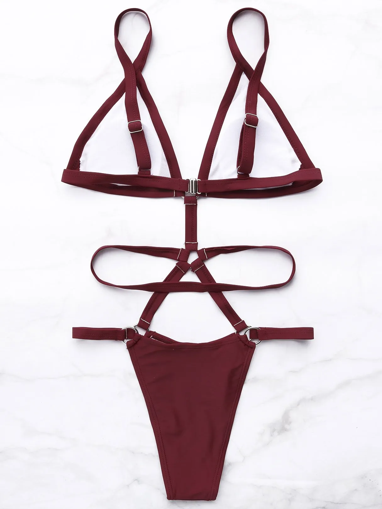 Custom Plain Black Sexy String Bikinis