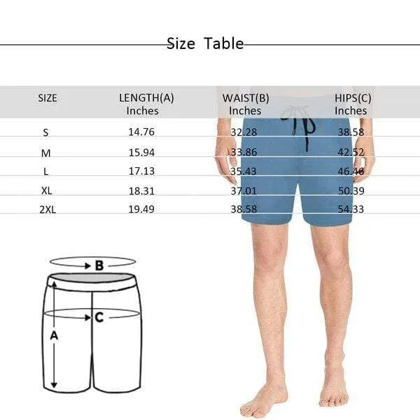 Customized Swim Trunks with Personalized Face Big Pineapple Men's Quick Dry Swim Shorts with Girlfriend's Face for Holiday