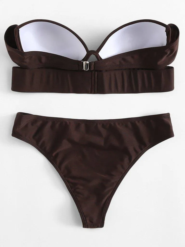 Cutout Bandeau Bikini Set