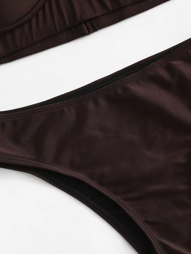 Cutout Bandeau Bikini Set
