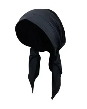 CVRGE Libby Black Swim Pre-Tied Bandanna with Silicone Grip