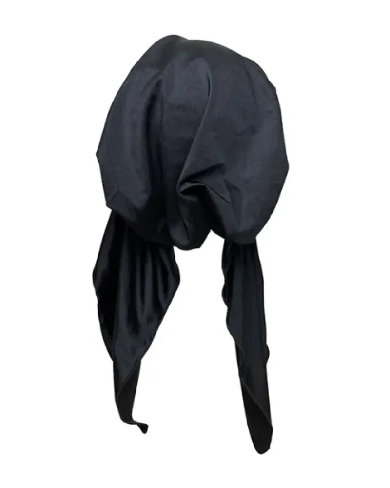 CVRGE Libby Black Swim Pre-Tied Bandanna with Silicone Grip