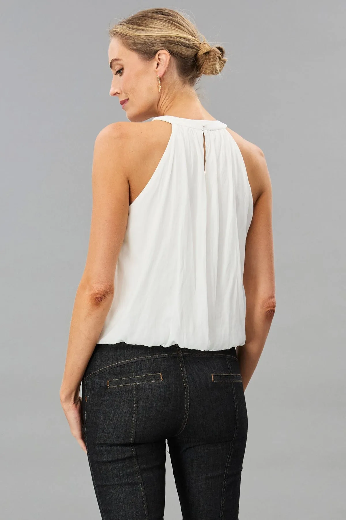 D-Satin Halter Top