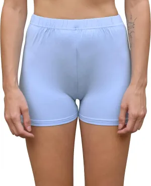 Daisy Del Sol Women's High Waisted Stretchy Soft Tie Dye Floral Solid Yoga Athleisure Loungewear Biker Boyshort Booty Shorts