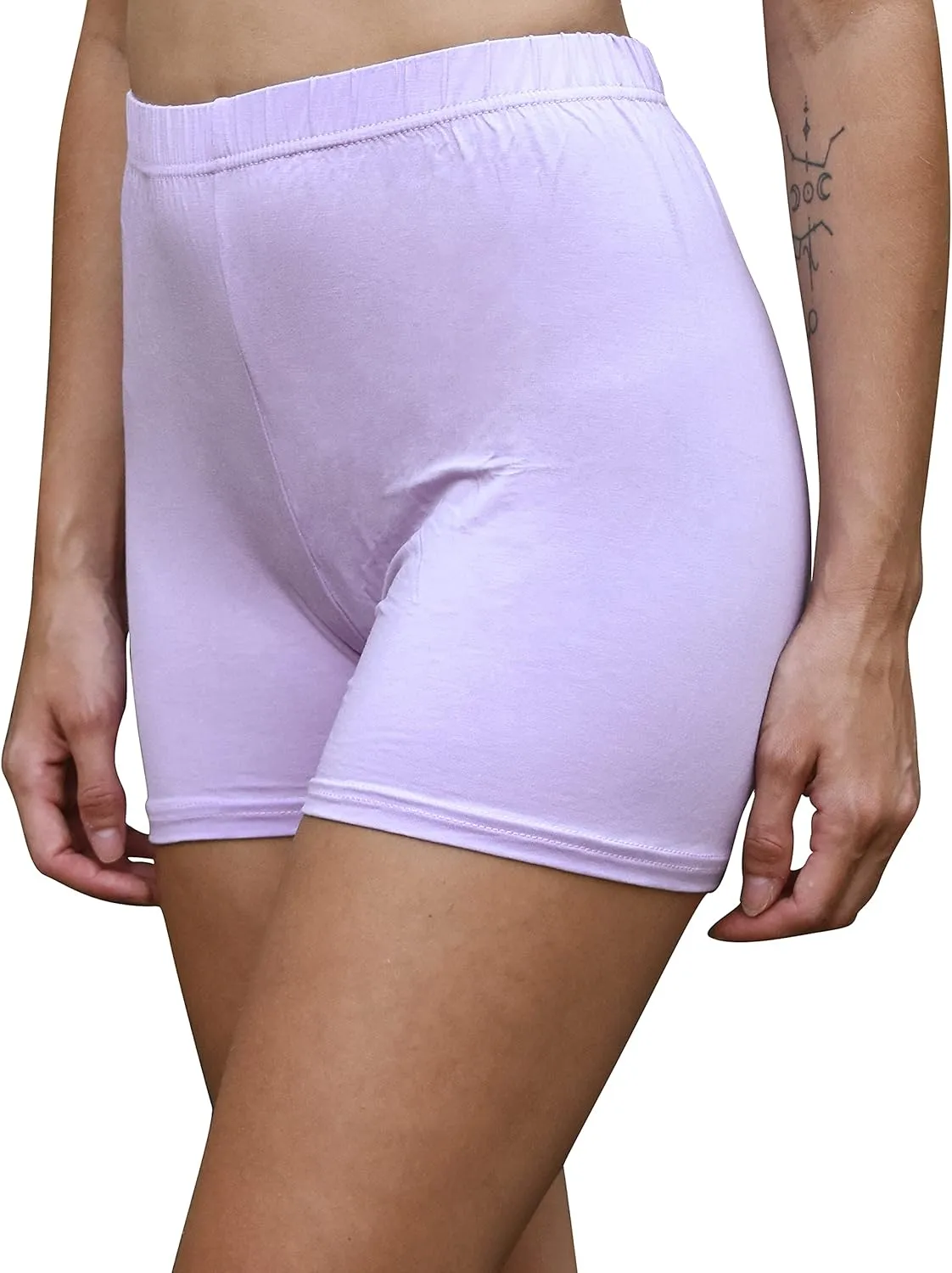 Daisy Del Sol Women's High Waisted Stretchy Soft Tie Dye Floral Solid Yoga Athleisure Loungewear Biker Boyshort Booty Shorts