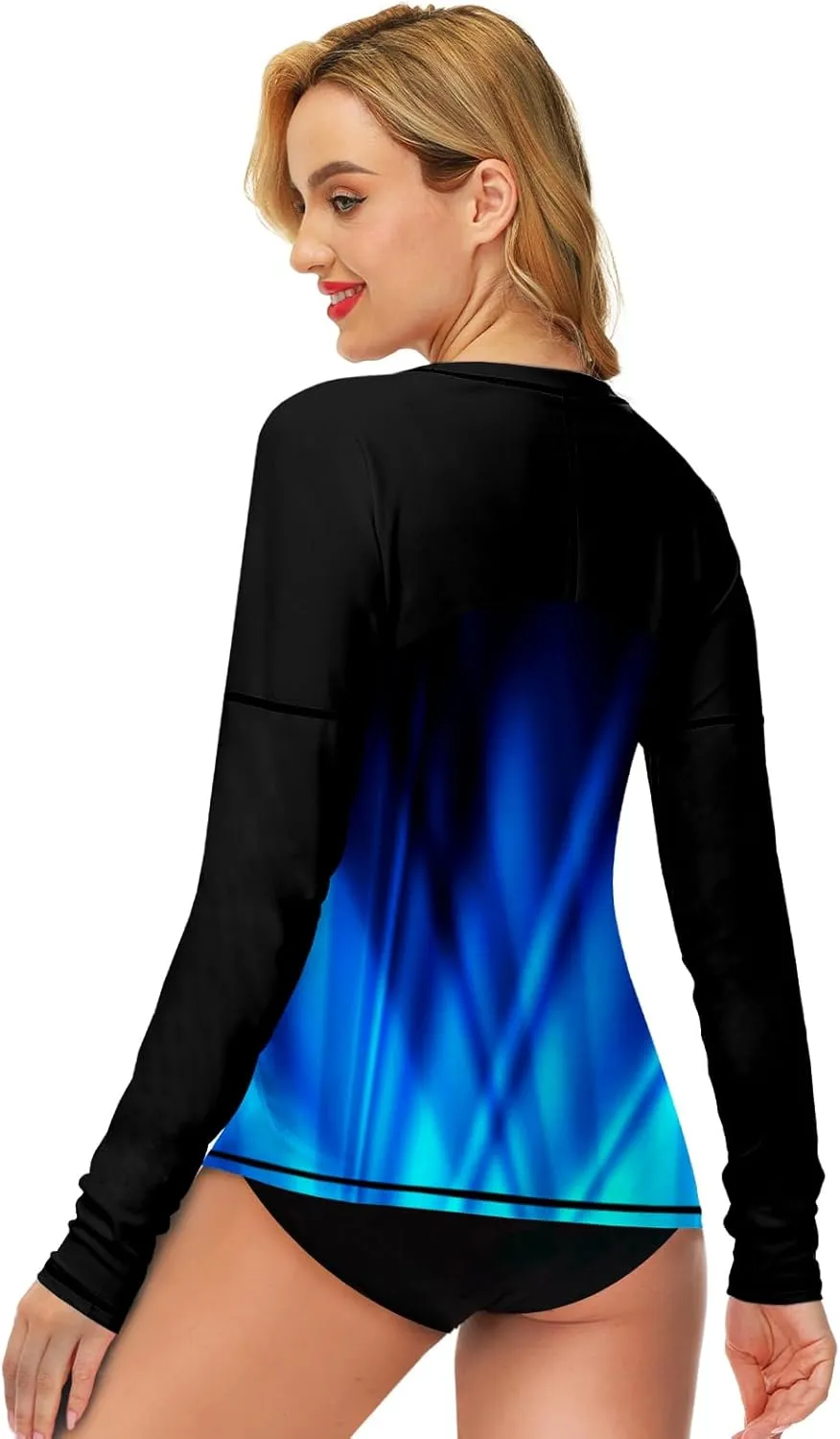 Deerose Womens Rash Guard Long Sleeve Sun Protection Shirts for Swimming