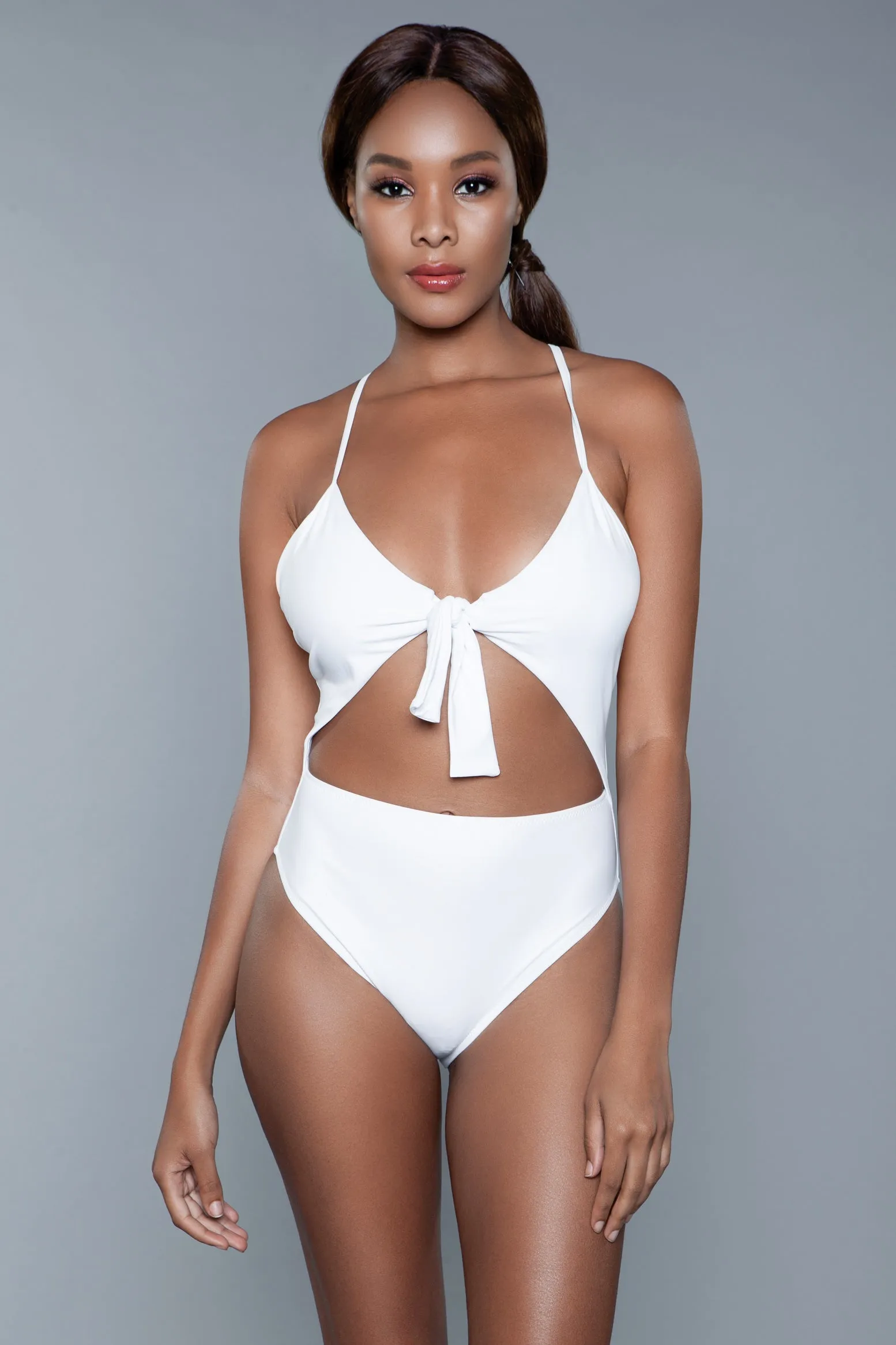 Delany Tie Front Bathing Suit