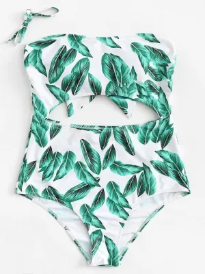Detachable Straps Cut Out Swimsuit