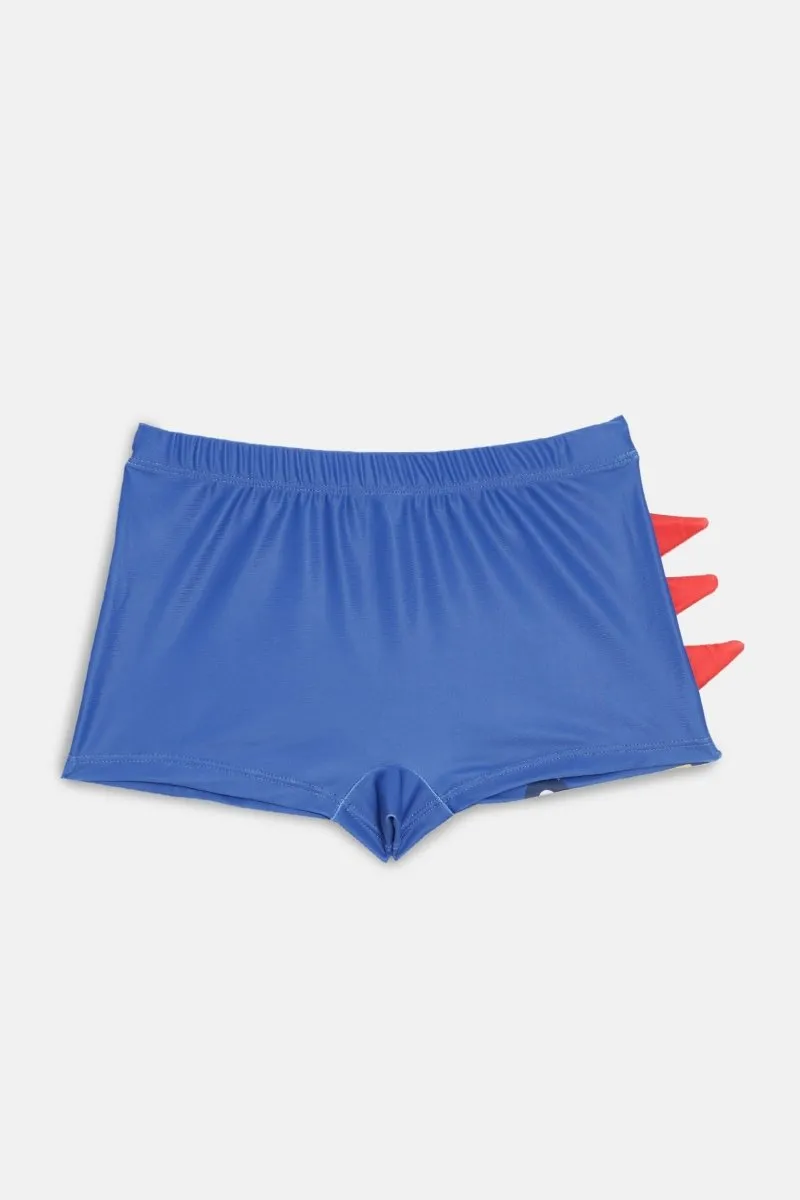 Dino Drive 'N' Dive Boys Swim Shorts With Cap Set