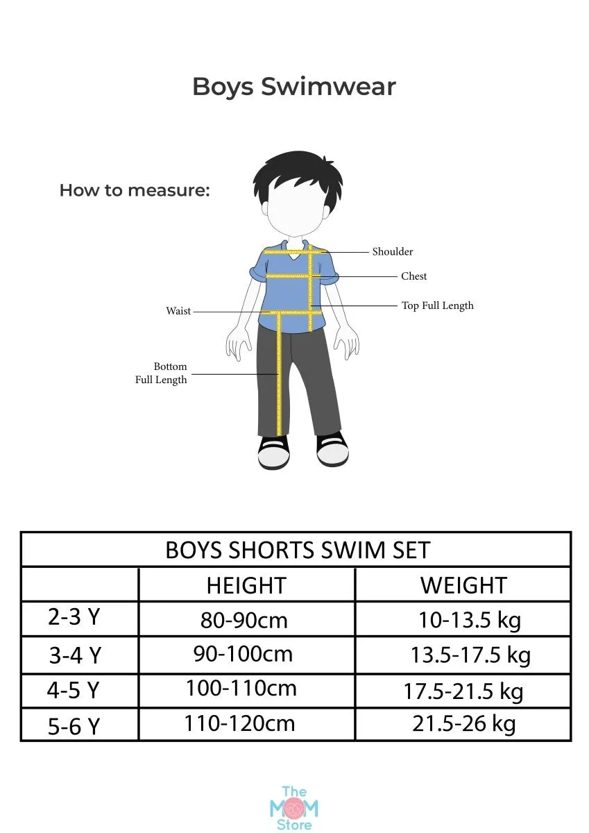 Dino Drive 'N' Dive Boys Swim Shorts With Cap Set