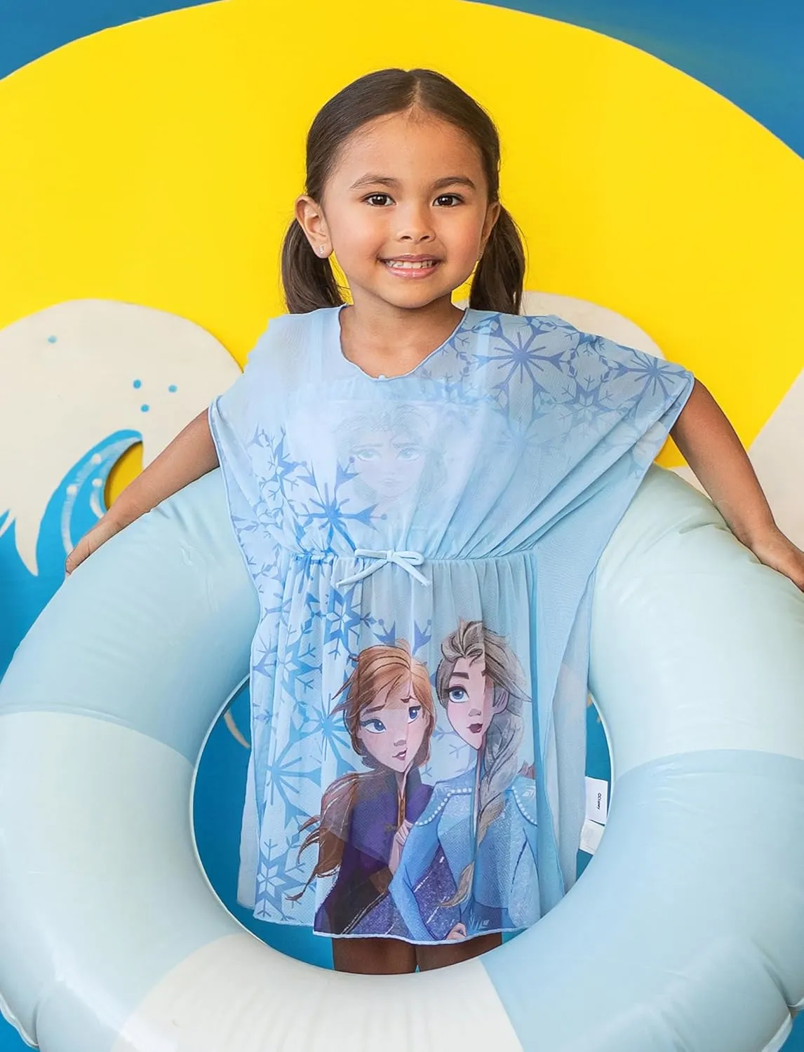 Disney Frozen Elsa Princess Minnie Ariel Girl 3 Piece Swimsuit Bikini Tankini Bathing Suit with Cover Up Set UPF 50  Swimwear