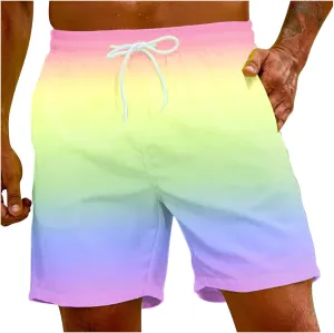 Dissolving Swim Trunks Men Sports Shorts Pants Size Plus Men's Pants Hewaiian Bathing Mesh Lining Suit Dissolving