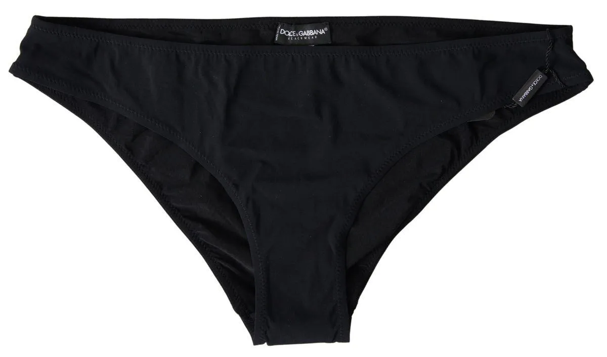 Dolce & Gabbana Black Swimsuit Two Piece Beachwear Bikini set