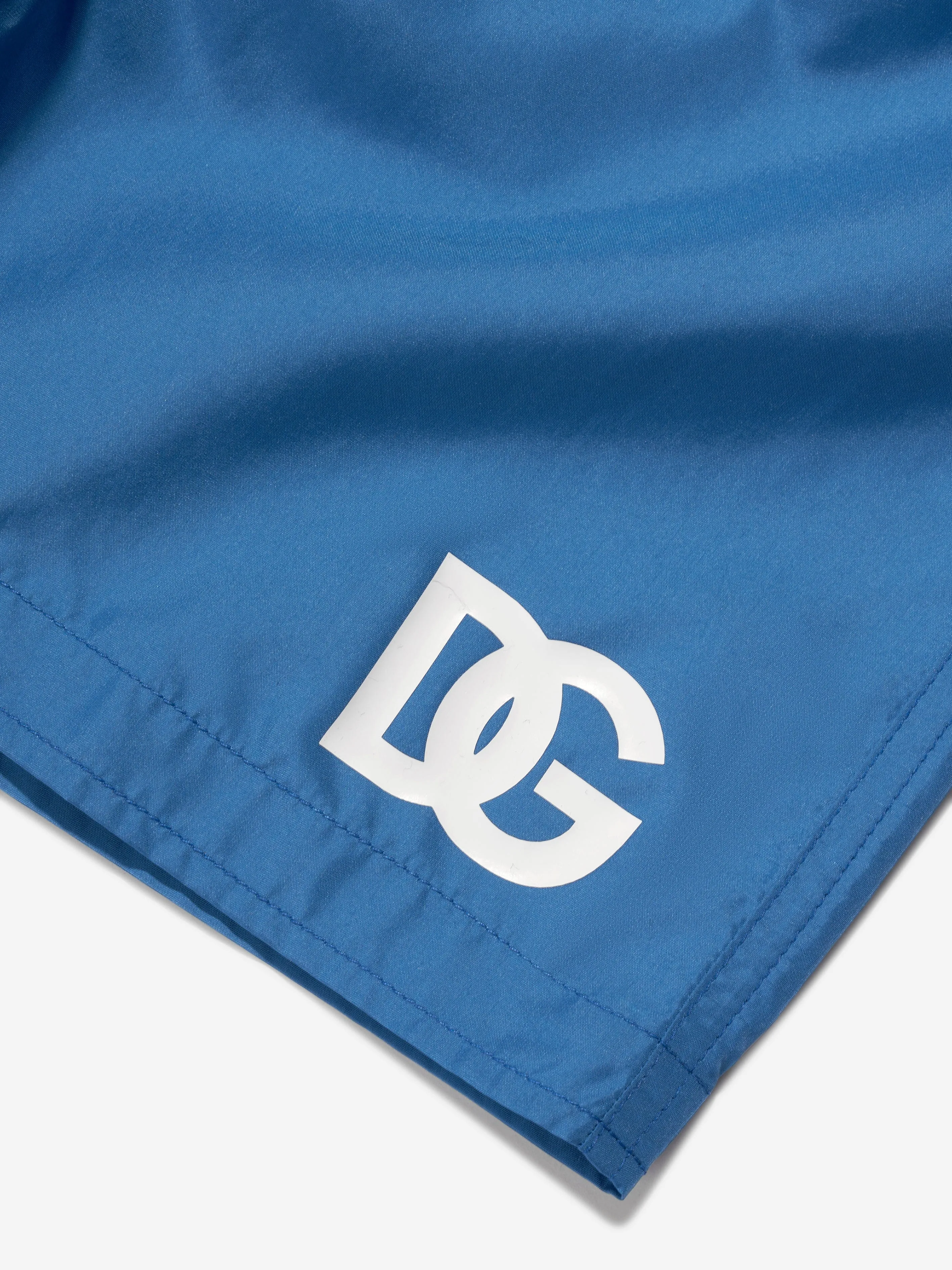 Dolce & Gabbana Boys Logo Swim Shorts in Blue