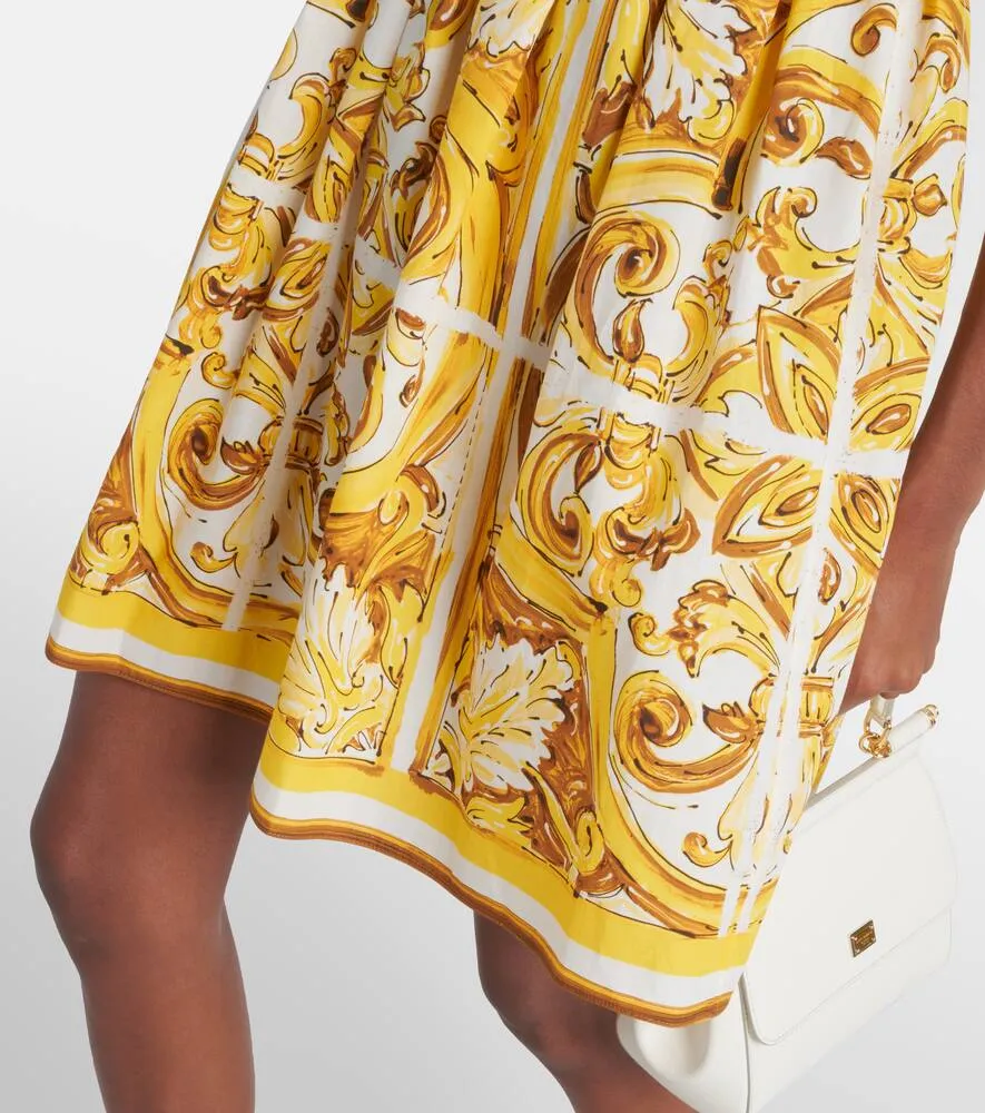 Dolce&Gabbana Majolica cotton poplin minidress
