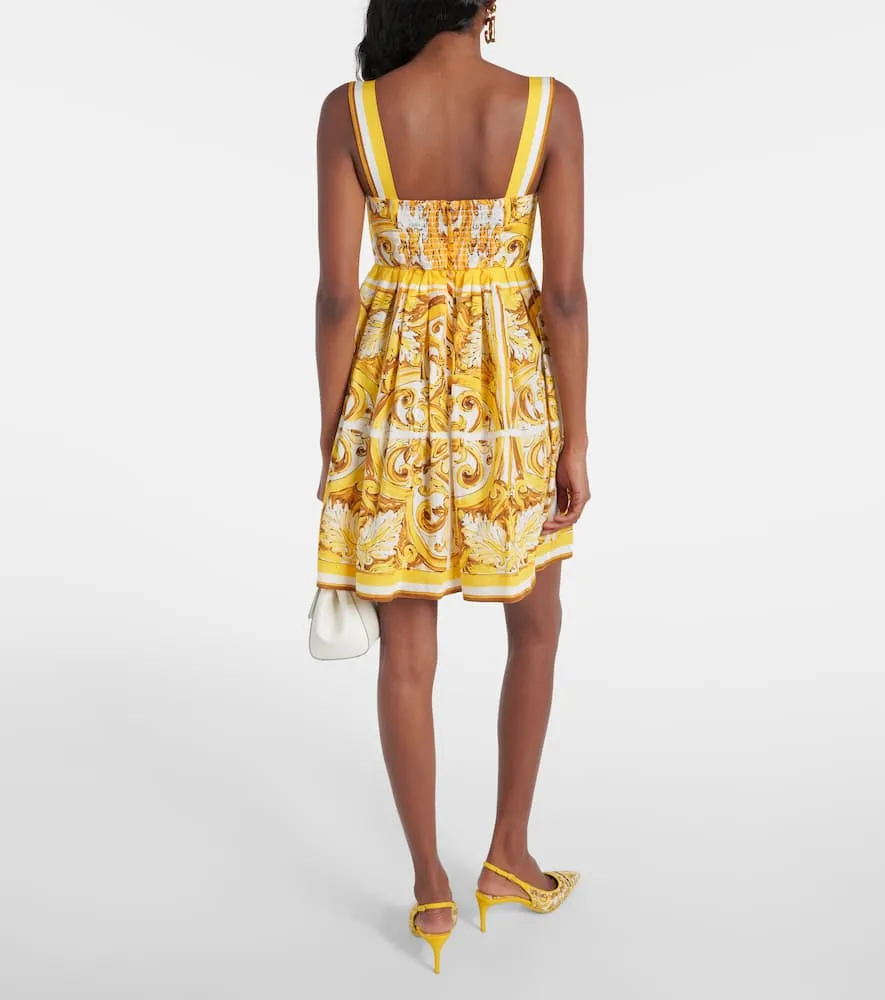 Dolce&Gabbana Majolica cotton poplin minidress