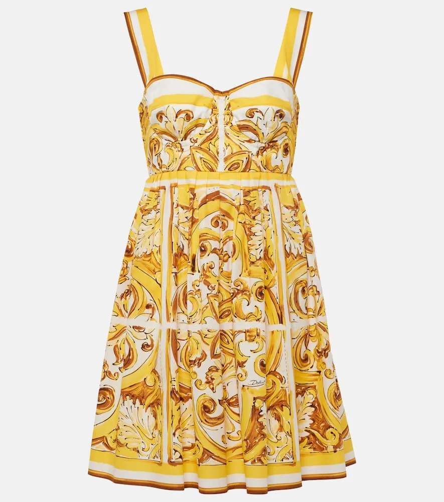 Dolce&Gabbana Majolica cotton poplin minidress
