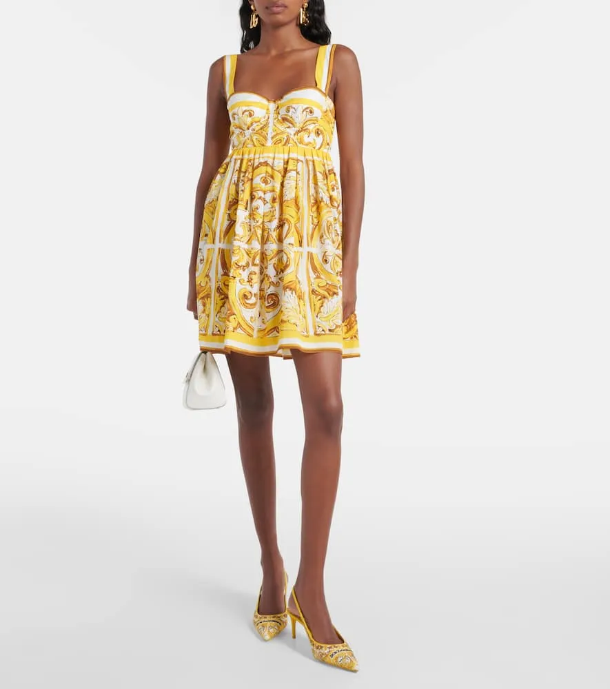 Dolce&Gabbana Majolica cotton poplin minidress