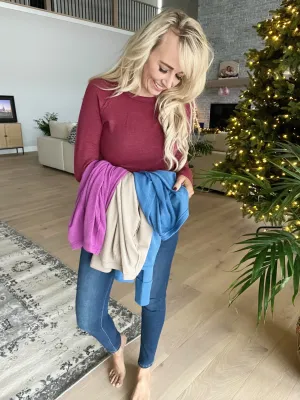 **Doorbuster** Make The Best Of It Baby Waffle Long Sleeve Top (Multiple Colors)