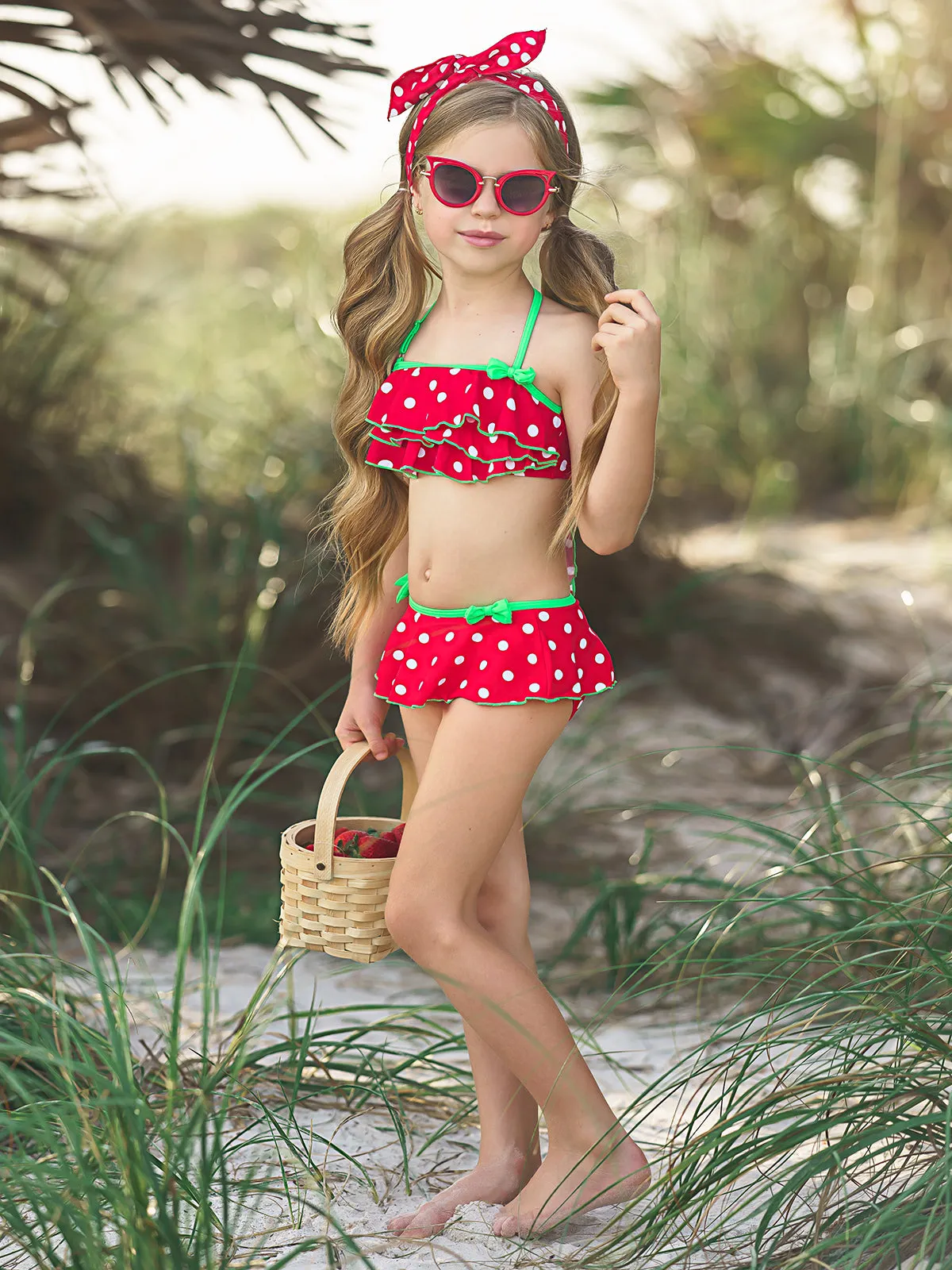 Dots For Days Two Piece Skirted Swimsuit