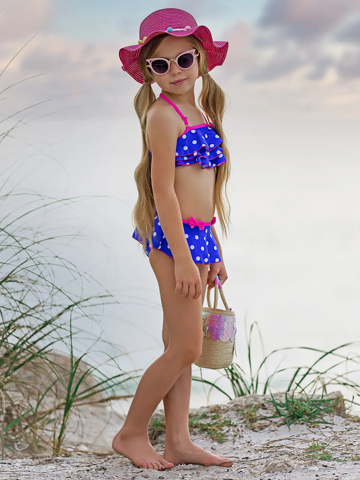 Dots For Days Two Piece Skirted Swimsuit