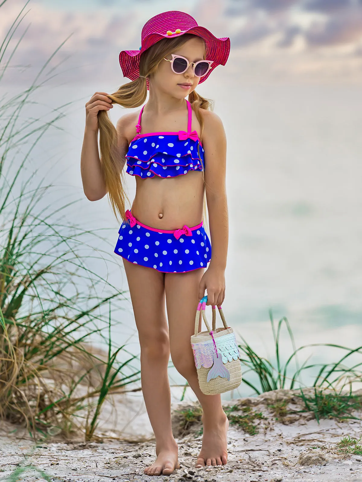 Dots For Days Two Piece Skirted Swimsuit