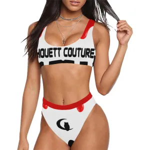 DRIPPIN BLOOD Sport Top & High-Waisted Bikini Swimsuit