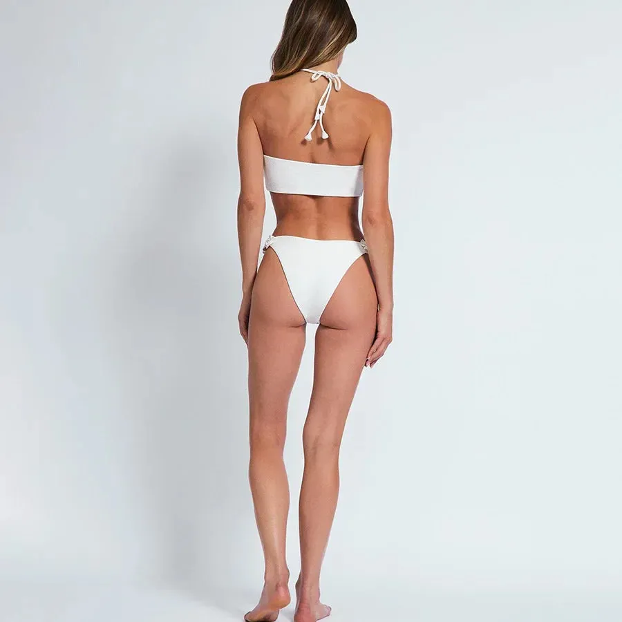 Elegant Bikini Set with Floral Appliqués - One-Piece Collection