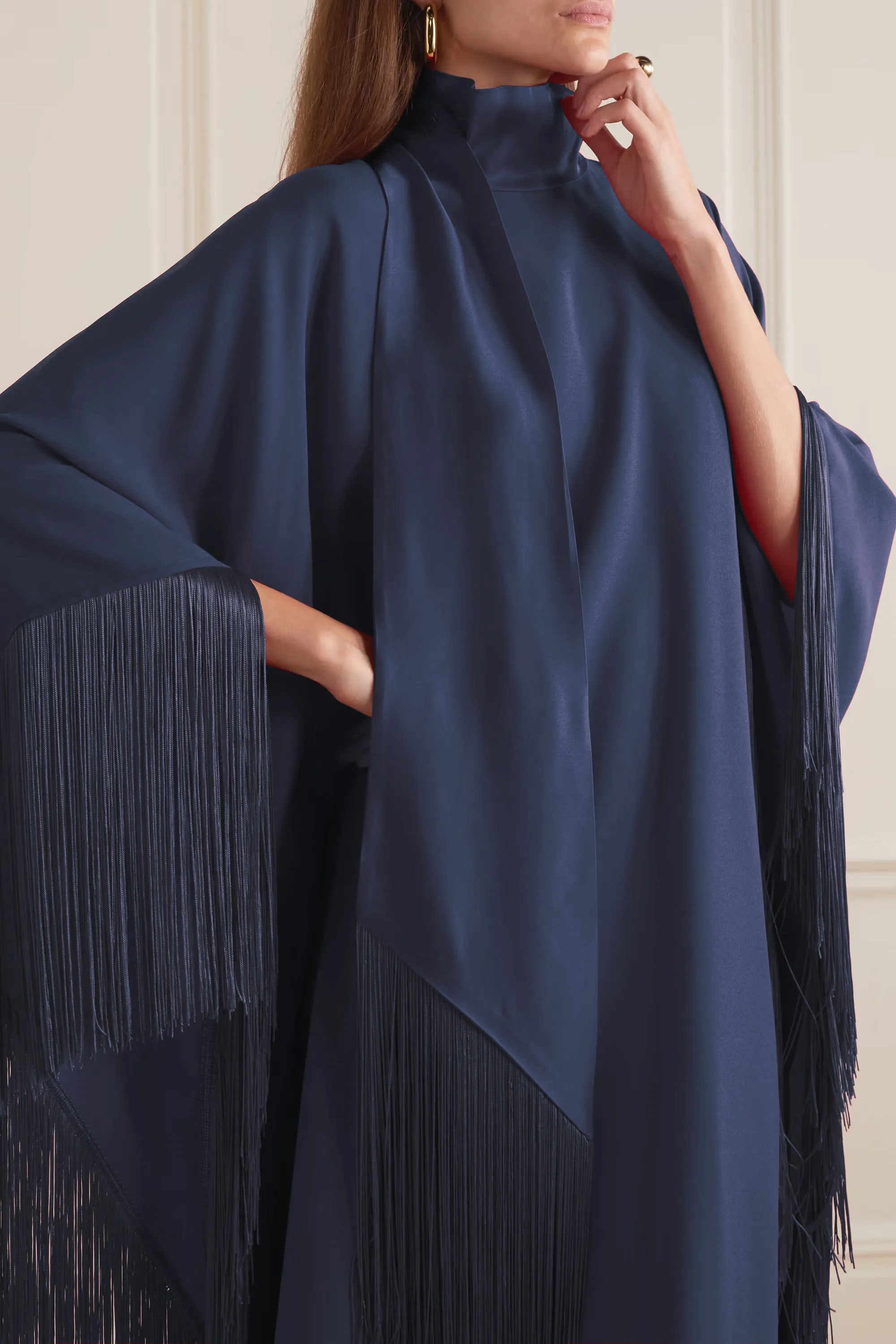 Enchanted Fringe Kaftan (Navy Blue)