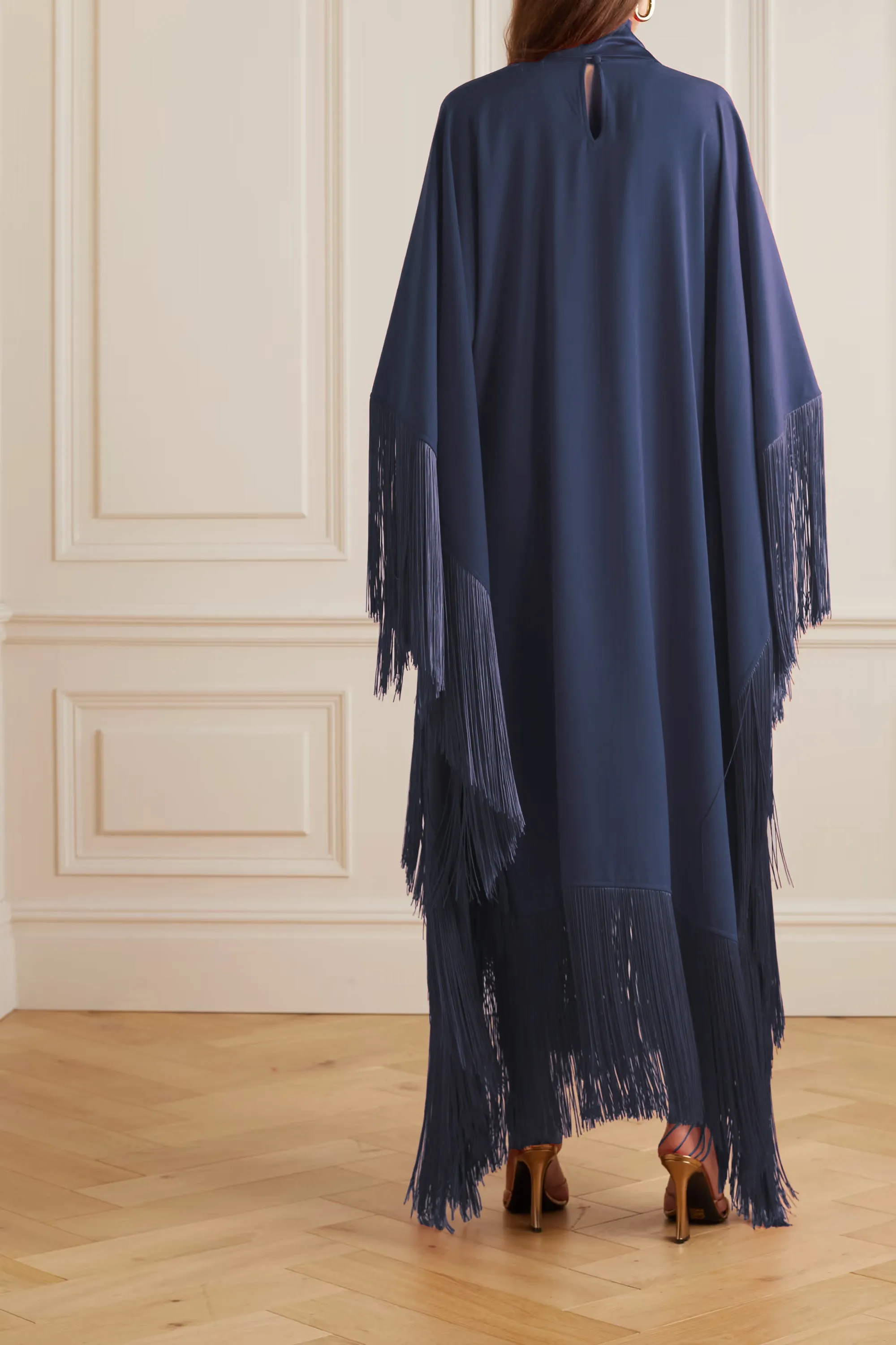 Enchanted Fringe Kaftan (Navy Blue)