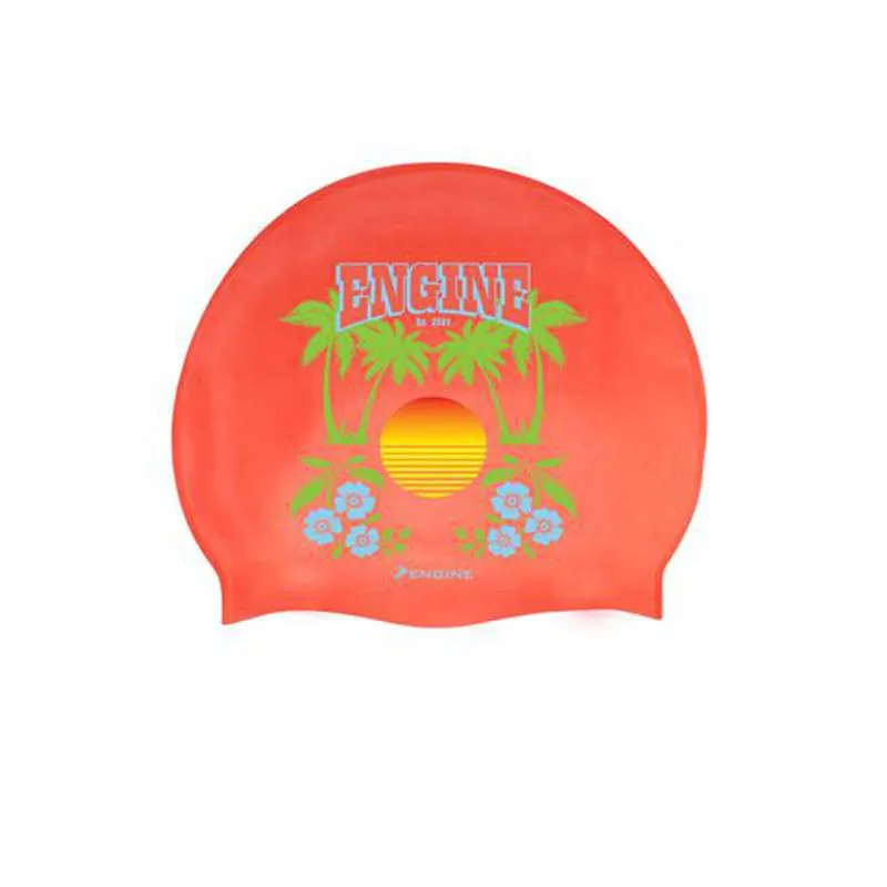 Engine Silicone Swim Cap - Sunset