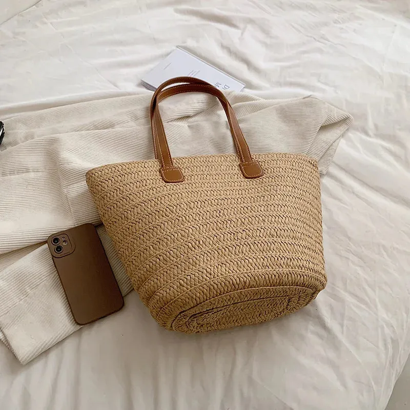 Essential Straw Beach Bag for Women
