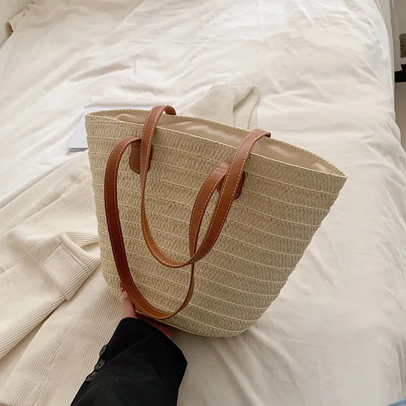 Essential Straw Beach Bag for Women
