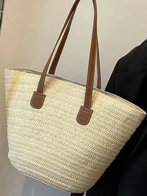 Essential Straw Beach Bag for Women