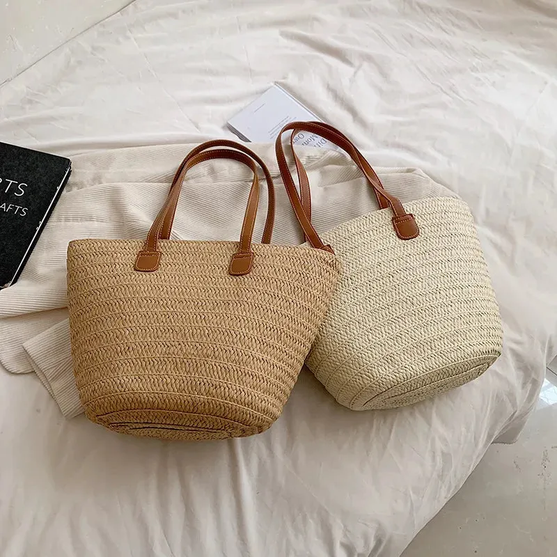 Essential Straw Beach Bag for Women