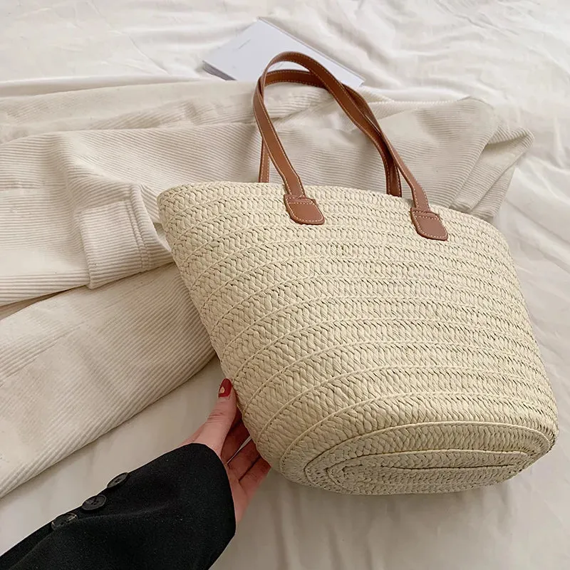 Essential Straw Beach Bag for Women