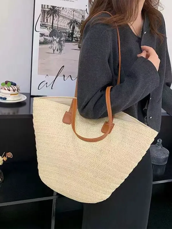 Essential Straw Beach Bag for Women