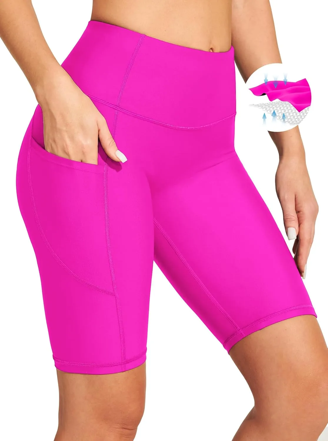 Ewedoos Women's Swim Shorts Tummy Control UPF50  High Waisted Swim Bottoms Long Swim Board Shorts for Women with Pockets