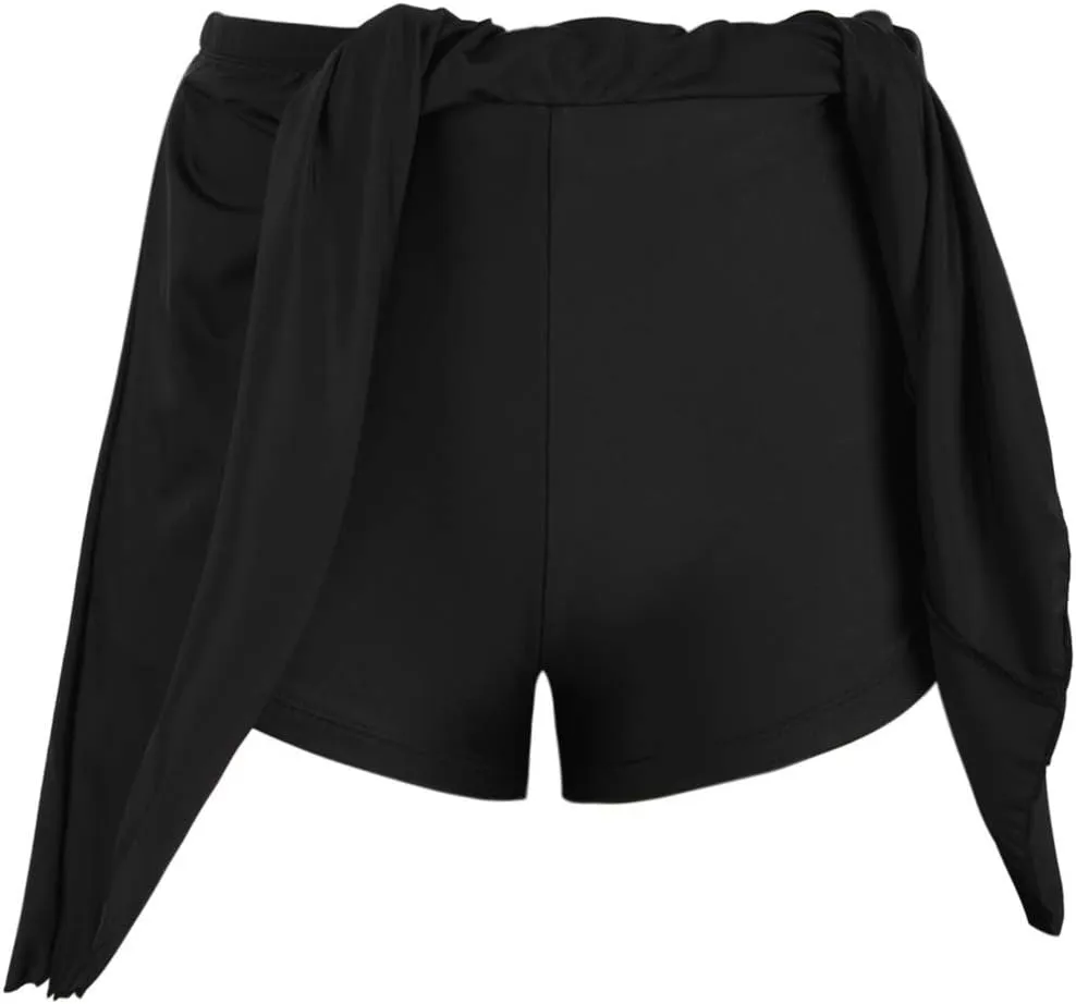Firpearl Women's Swim Skirt High Waisted Bikini Bottoms Athletic Modest Swimsuit Bottom with Brief